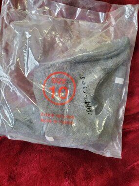 Vintage Unbranded Men's Wool Boot Liners size 10, New in Package